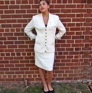 Vintage 90s Two Piece Skirt Suit